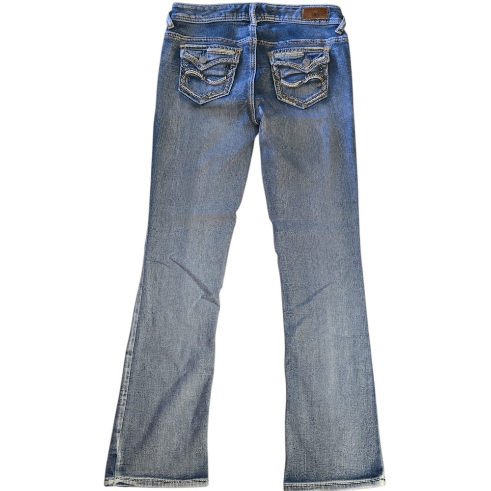 Short & Sexy Series Womens Jeans Size 5 Stretch Boot Cut Light Wash 28x29